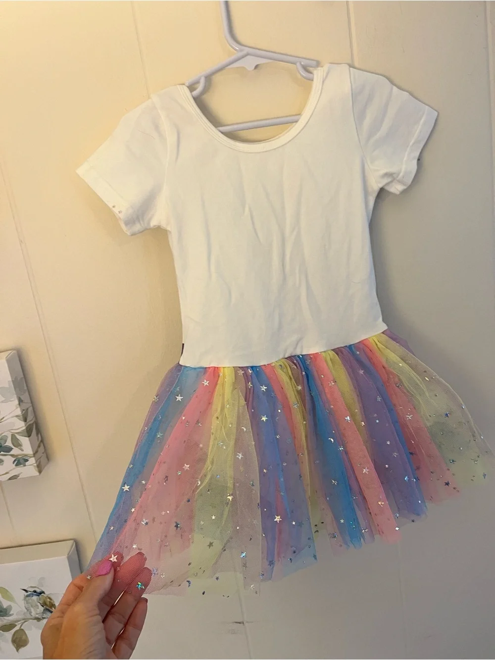 4T Unicorn 'Birthday Girl' Tutu Dress with Rainbow Tulle